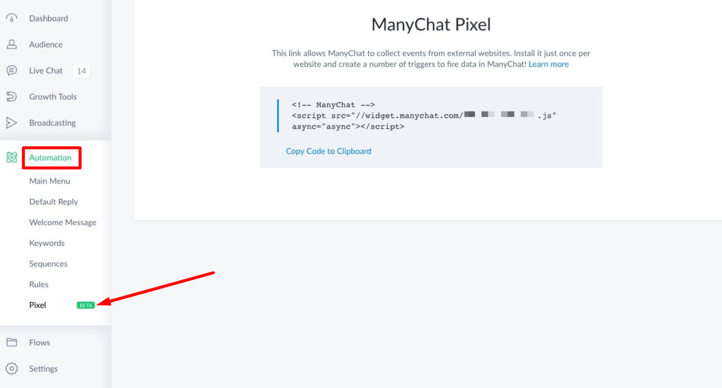 ManyChat Pixel : Manychat Help